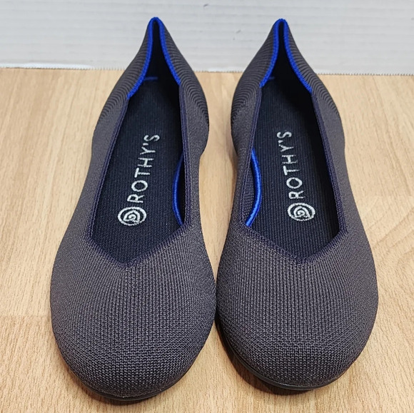Rothys Grey Knit Round Toe Flats Women's size 8 like new - Picture 10 of 15